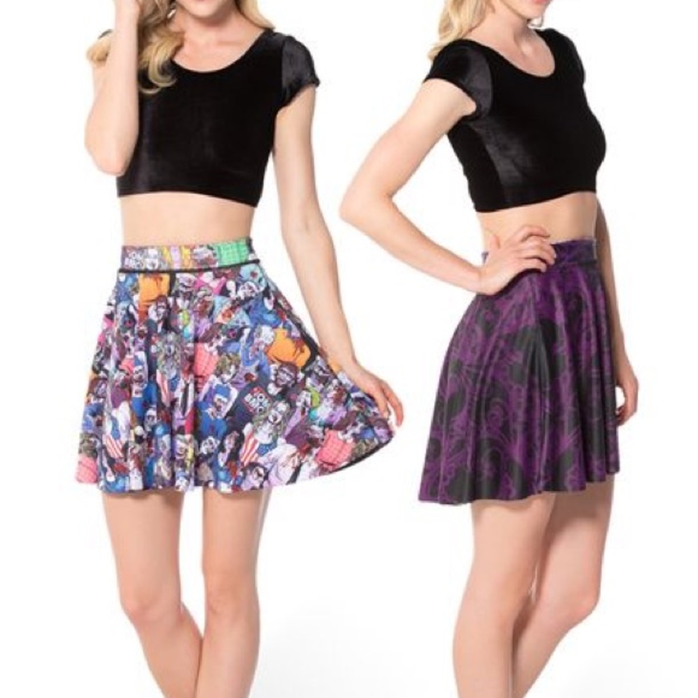 Blackmilk Clothing | Inside Out Skater Skirt | Plum Bath 2.0 VS Zombie Nation